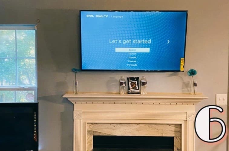 Above Fireplace + Outlet + HDMI