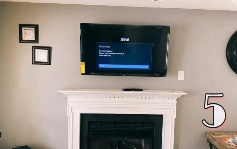 Above Fireplace + Outlet